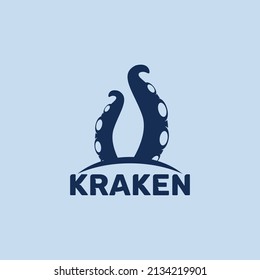 kraken sea monster logo illustration
