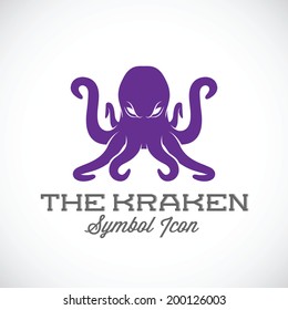 The Kraken Vector Symbol Icon or Logo Template