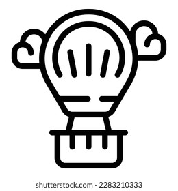 Krakow air balloon icon outline vector. Polish city. Cracow poland