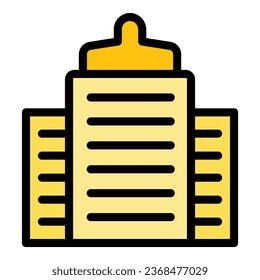 Krakow cityscape icon outline vector. Poland city. Map warshaw color flat