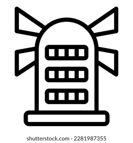 Krakow icon outline vector. Poland city. City map