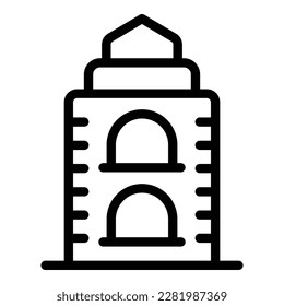 Krakow tower icon outline vector. City travel. Polish map