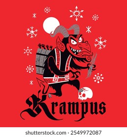 KRAMPUS CHRISTMAS DESIGN CREATURE VECTOR