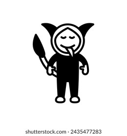 Krampus Diet  icon in vector. Logotype
