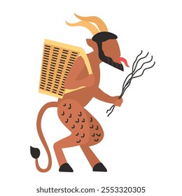 Krampus ícone clipart avatar logotipo ilustração isolada