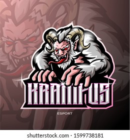 Krampus mascot esport logo design.