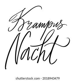 Krampus Nacht. Dejando.  Caramba. Diablo. Caramba. Diablo navideño tradicional. Diablos robando a un niño. Ilustración vetor para tarjetas, carteles, pegatinas y diseño. Austria