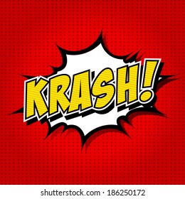 krash! - Comic Speech Bubble, Cartoon. 