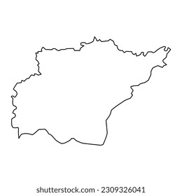 Mapa de la municipalidad de Kraslava, división administrativa de Letonia. Ilustración vectorial.