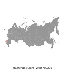 Krasnodar Krai Karte, administrative Division von Russland. Vektorillustration.