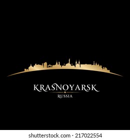 Krasnoyarsk Russia city skyline silhouette. Vector illustration