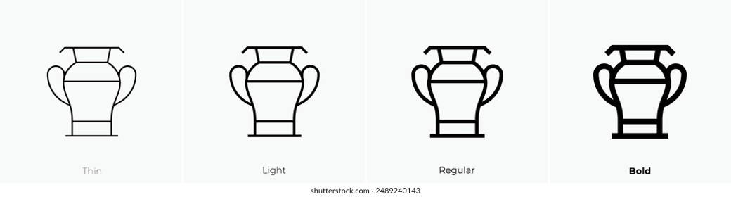 krater icon. Thin, Light Regular And Bold style design isolated on white background