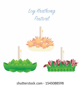 Krathong made by banana leaf use for Loy Krathong festival