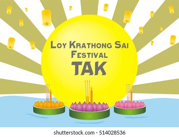 Krathong Sai Festival in Tak Province