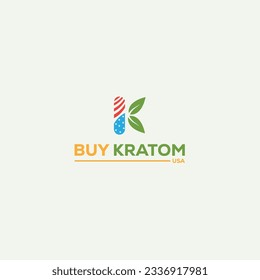 Kratom K type Logo Design