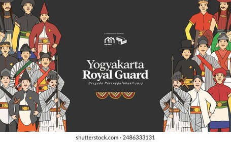 Kraton Jogja Royal Guard Illustration idea for background