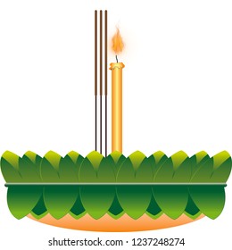 Kratong ,vector illustration isolated on white background