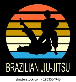 Diseño del vector ju-jitsu de Krav Maga brasileño. Esta ilustración puede ser utilizada como una impresión en camisetas, tazas, bolsas, estuche de teléfono, etc.