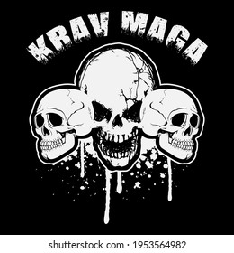 Diseño del vector ju-jitsu de Krav Maga brasileño. Esta ilustración puede ser utilizada como una impresión en camisetas, tazas, bolsas, estuche de teléfono, etc.