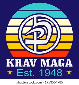 Diseño del vector ju-jitsu de Krav Maga brasileño. Esta ilustración puede ser utilizada como una impresión en camisetas, tazas, bolsas, estuche de teléfono, etc.