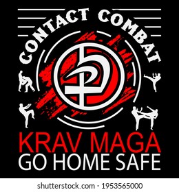 Krav Maga Brazilian ju-jitsu Vector Design. This illustration can be used as a print on T-shirts, cups, bags, Phone Case etc.