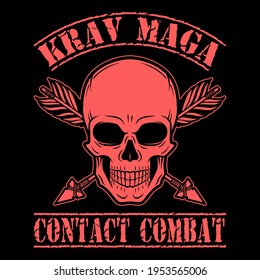 Krav Maga Brazilian ju-jitsu Vector Design. This illustration can be used as a print on T-shirts, cups, bags, Phone Case etc.