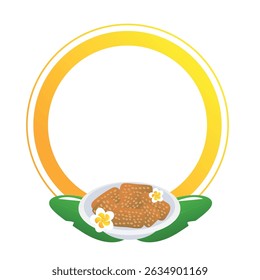 krayasart traditional thai dessert vector flat illustration.
