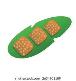 krayasart traditional thai dessert vector flat illustration.