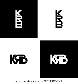 krb initial letter monogram logo design set