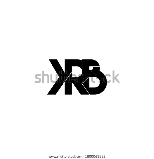 Krb Letter Original Monogram Logo Design Stock Vector Royalty Free