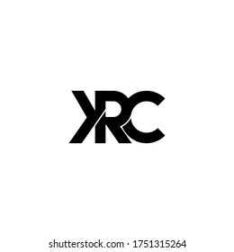 diseño original del logotipo del monograma de la letra krc
