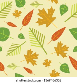 Krem leaf seamless pattern