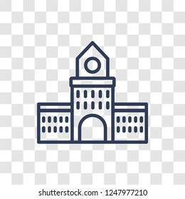Kremlin icon. Trendy linear Kremlin logo concept on transparent background from Architecture and Travel collection