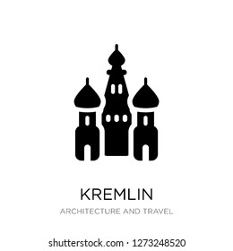 kremlin icon vector on white background, kremlin trendy filled icons from Architecture and travel collection, kremlin simple element illustration