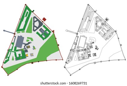 Kremlin of Moscow in top view