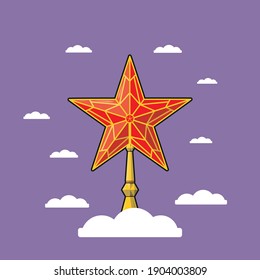 Kremlin star. Red Star. Symbolism.