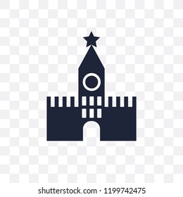 Kremlin transparent icon. Kremlin symbol design from Architecture collection. Simple element vector illustration on transparent background.
