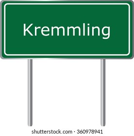 Kremmling, Colorado , road sign green vector illustration, road table, USA city