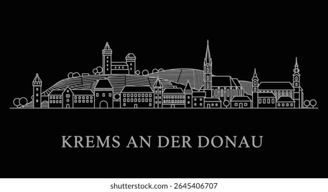 Krems an der Donau com a Áustria, e Silhouette.