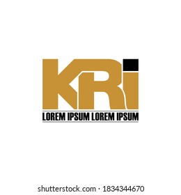 KRI letter monogram logo design vector
