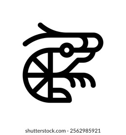 Krill. Editable stroke vector icon.
