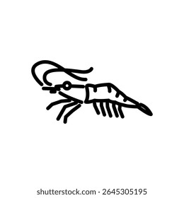 krill icon vector, line style icon