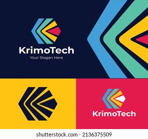 KrimoTech Logo Design KK Logo KV Logo