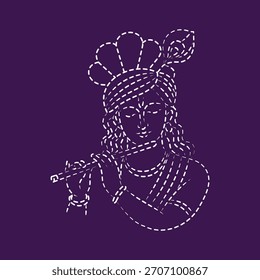 krishan janmashami wunsch vektor design	