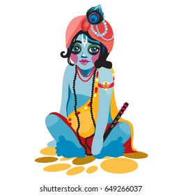 Krishna boy at Janmashtami
