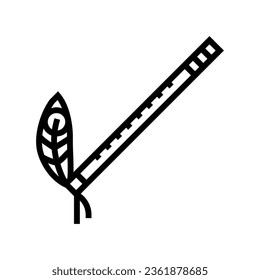 krishna flute hinduism line icon vector. krishna flute hinduism sign. isolated contour symbol black illustration
