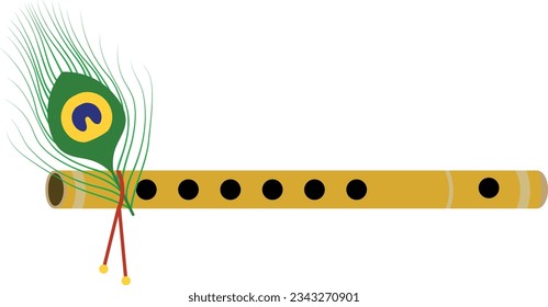 Krishna Flute Vector image or clip art