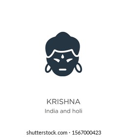 Krishna icon vector. Trendy flat krishna icon from india collection isolated on white background. Vector illustration can be used for web and mobile graphic design, logo, eps10