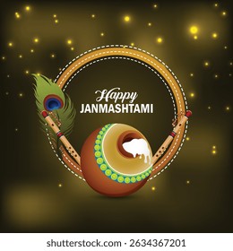 Krishna janmashtami celebración Anuncio de fondo