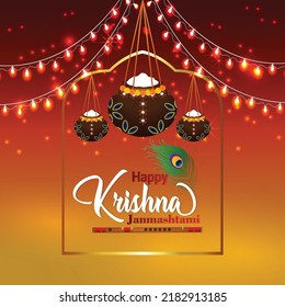 Krishna janmashtami celebration design background